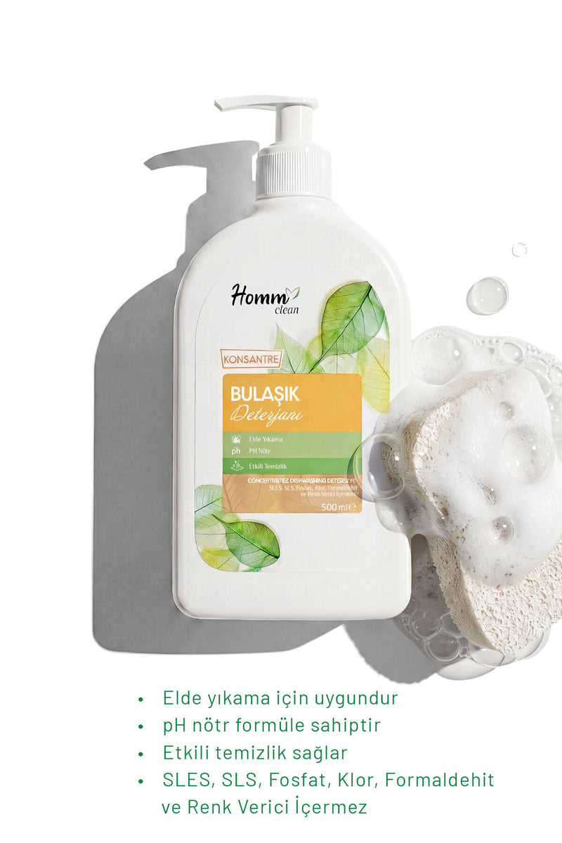 Konsantre Bulaşık Deterjanı (Elde Yıkama) 500 Ml