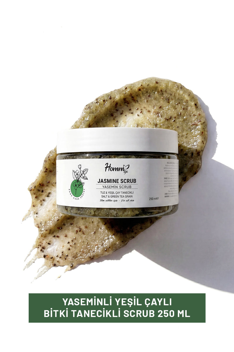 Yaseminli Yeşil Çaylı Bitki Tanecikli Scrub - 250 Ml