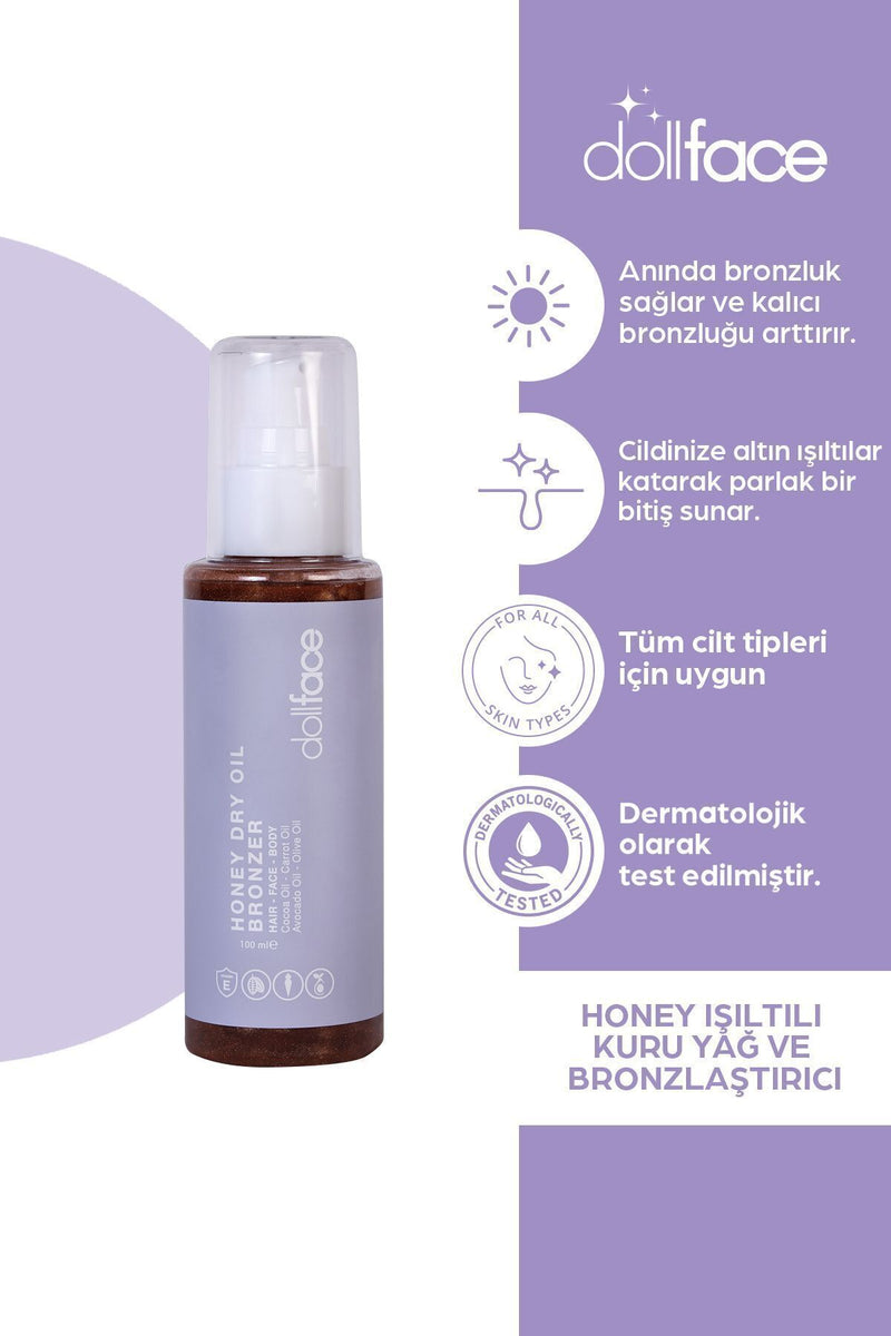 Honey Işıltılı Kuru Yağ Ve Bronzlaştırıcı