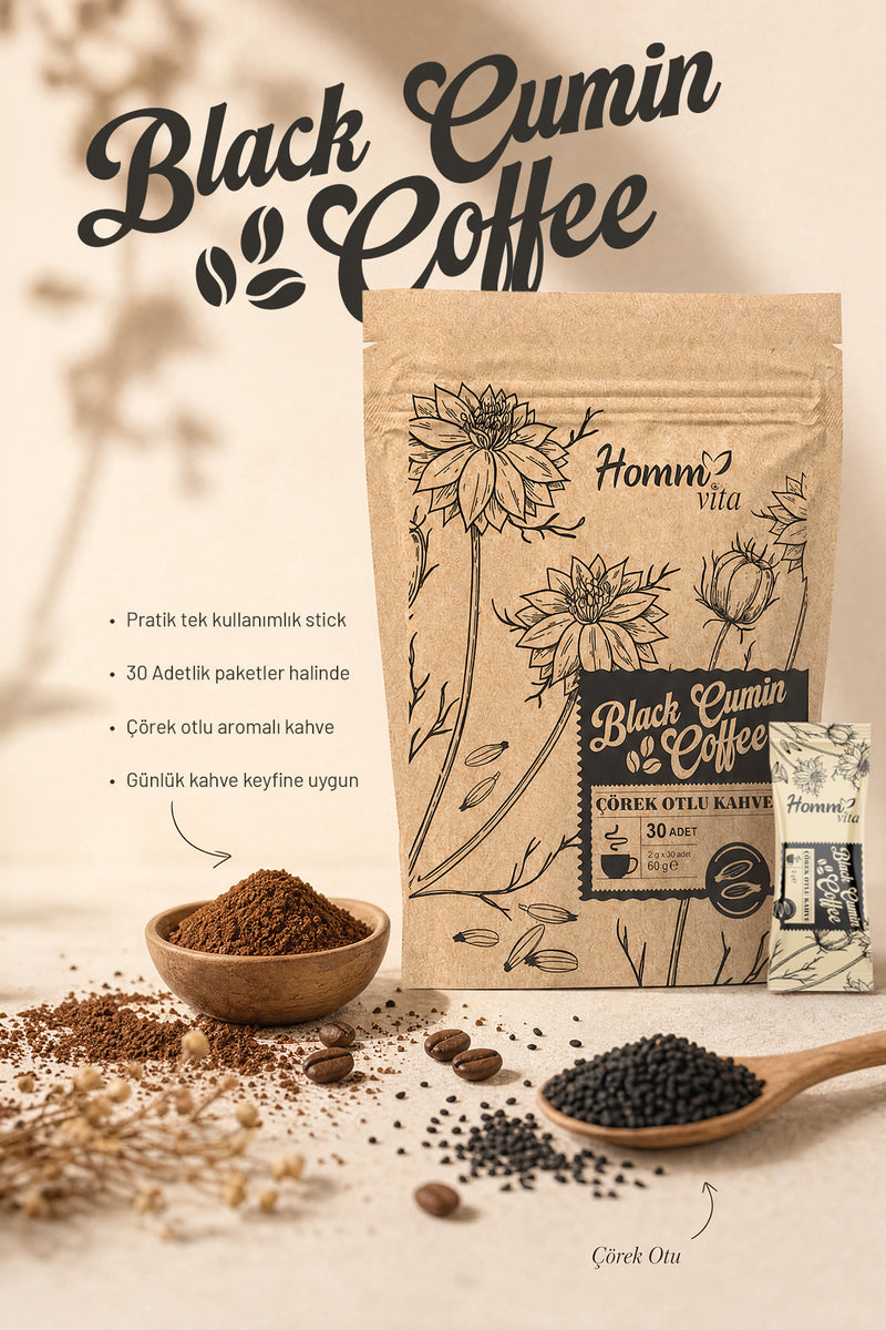 Çörekotu Kahve 30 adet - Kahve Deneyimi İçin Pratik Kullanım 60 gr