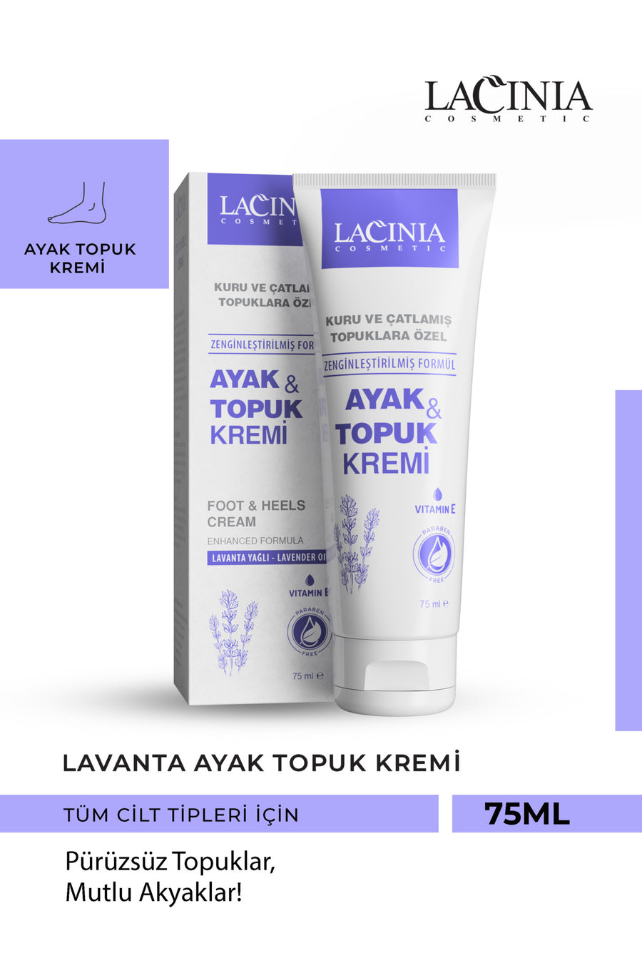 Foot and Heel Cream with Lavender Extract 75 ml