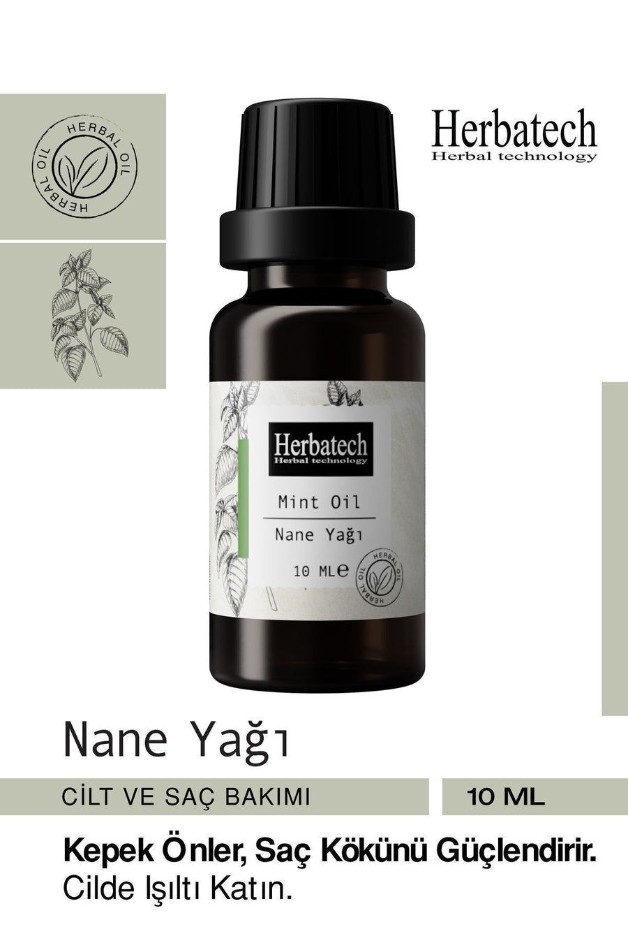 Təbii Nərgiz Yağı - Baş Dərisi Canlandırıcı, Təravətləndirici Aromaterapiya Baxım Yağı 10 ml