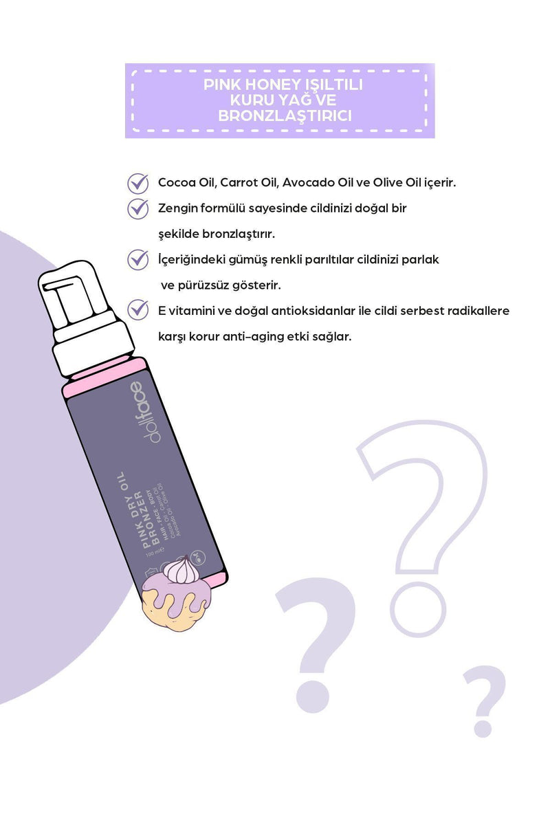 Pink Honey Işıltılı Kuru Yağ Ve Bronzlaştırıcı