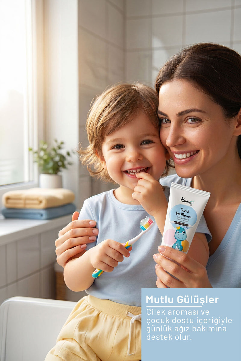 Çocuk Diş Macunu Çilek Aromalı 50 ml