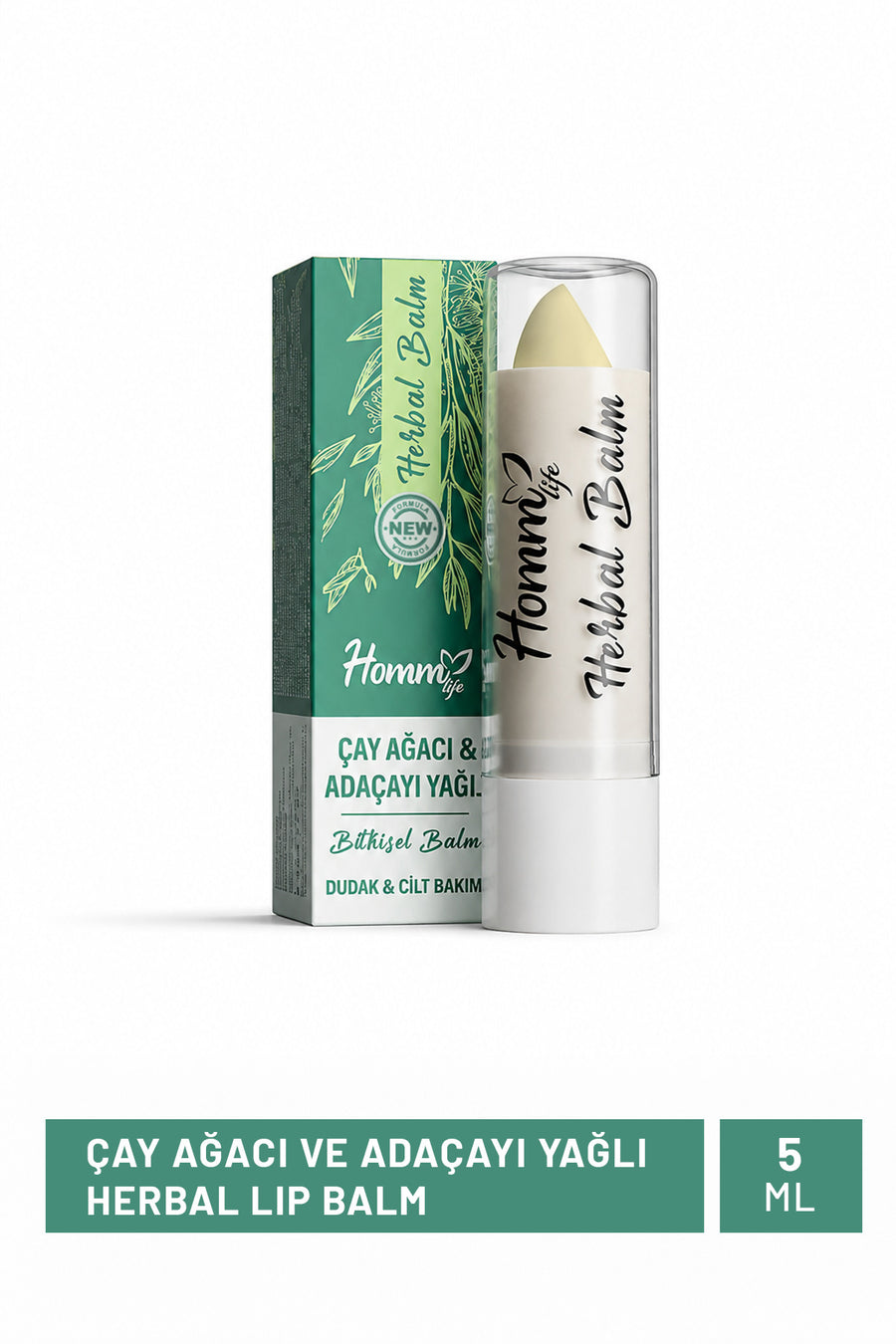Çay Ağacı Ve Adaçayı Yağlı Herbal Lıp Balm - 5 Ml