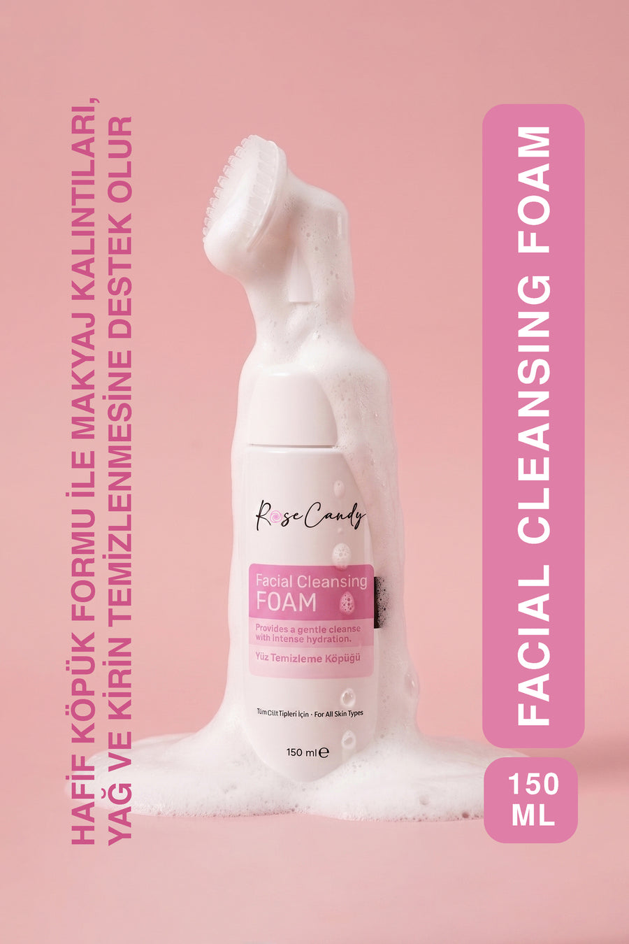 Üz Təmizləyici Köpük | Facial Cleansing Foam | Həssas Dərilər Daxil Olmaqla Bütün Dəri Tipləri Üçün Gündəlik İstifadə - 150ml