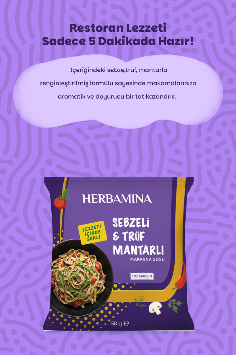 Sebzeli & Trüf Mantarlı Makarna Sosu 50 gr