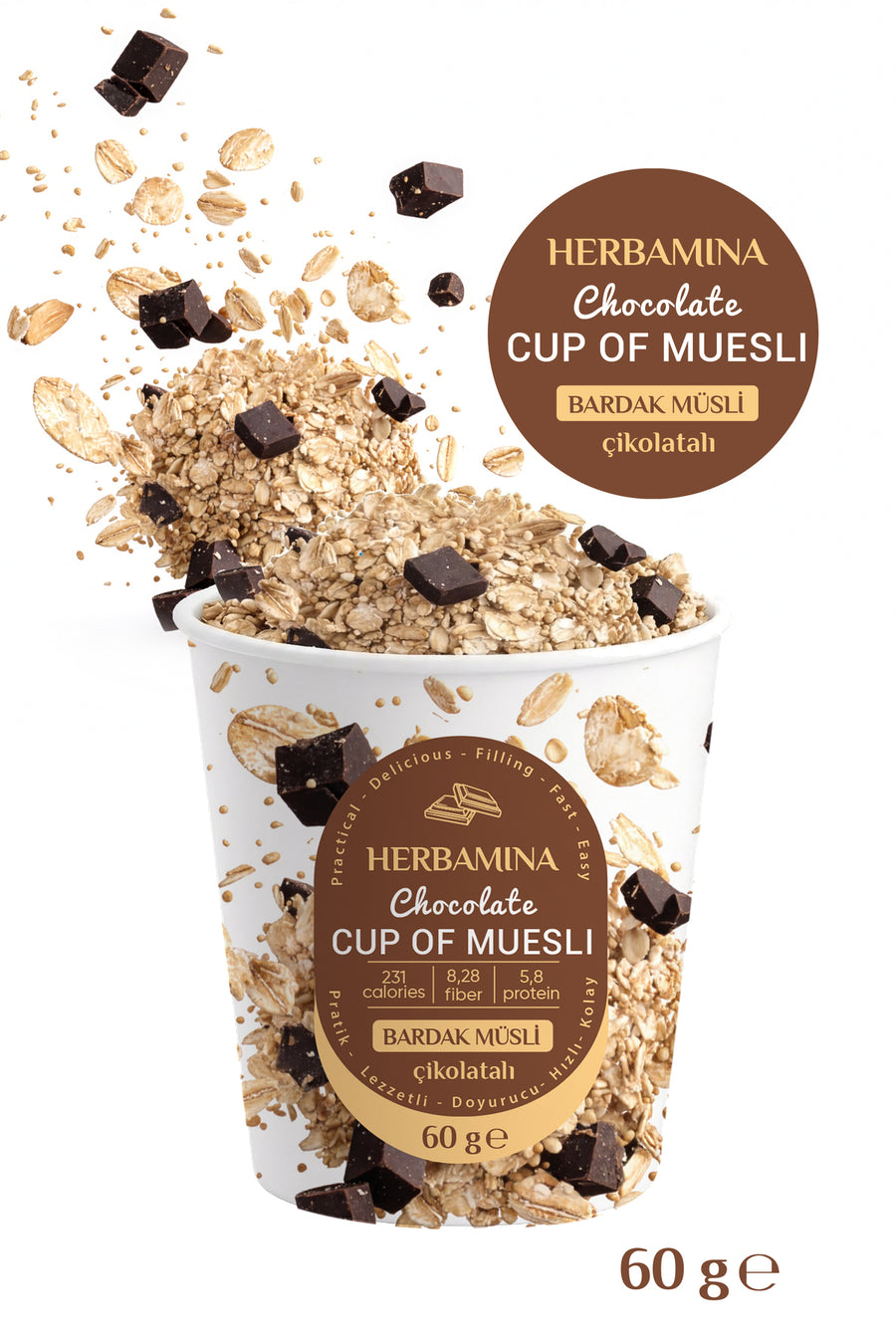 Bardak Müsli Çikolatalı - 60 gr