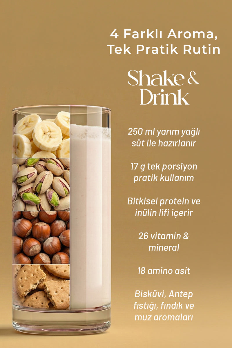 Bisküvi Aromalı Shake & Drink 17 gr x 5 adet