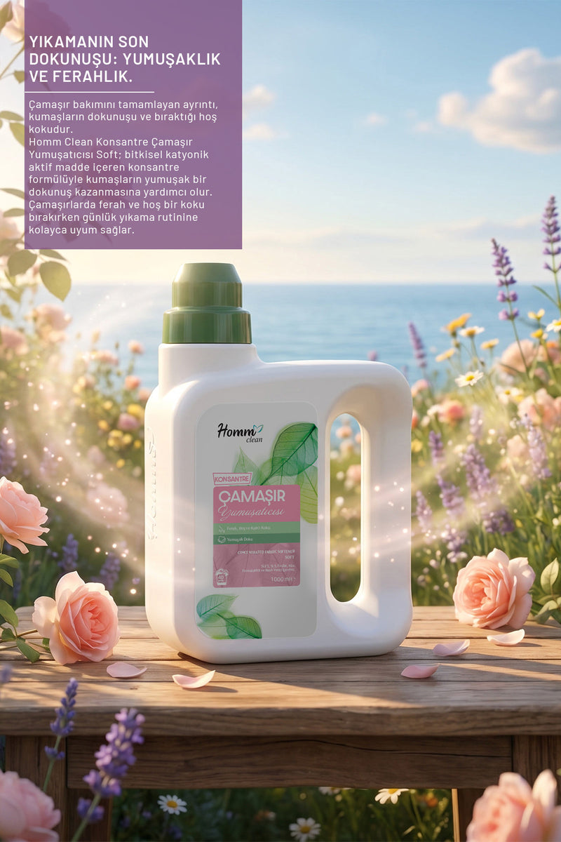 HOMM CLEAN KONSANTRE ÇAMAŞIR YUMUŞATICISI 1000 ML