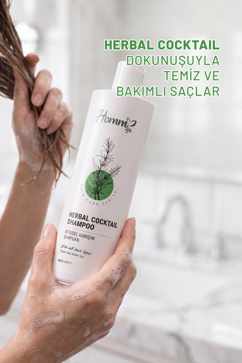 Saç Temizliği ve Bakımı ve Günlük Kullanım | Herbal Cocktail Şampuan 400 ml