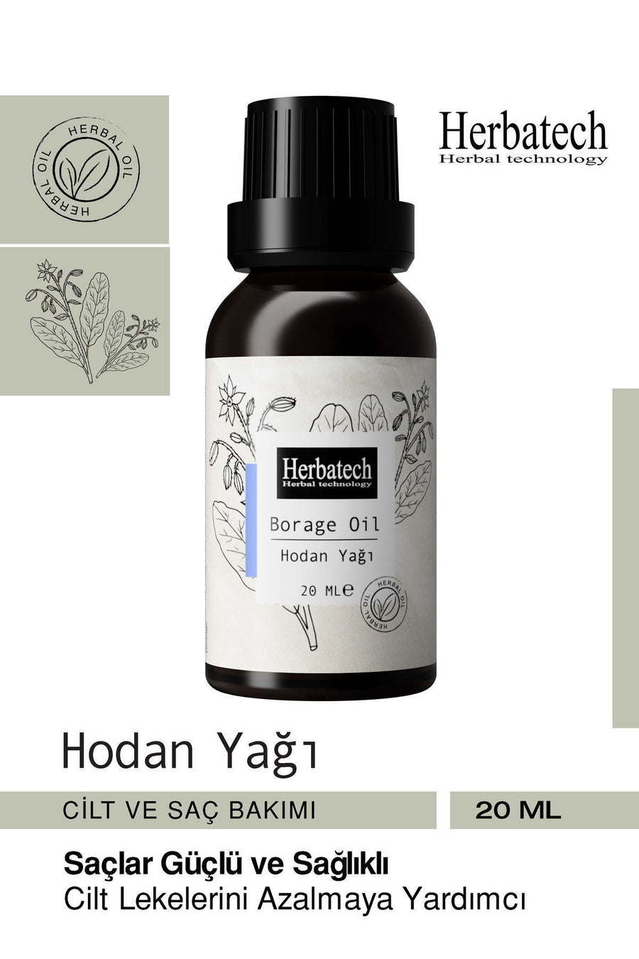 Təbii Hodan Yağı - Baryer Bərpaedici Və Qırış Əleyhinə Dəri Baxımı Yağı 20 ml