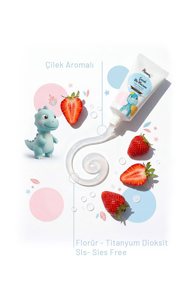 Çocuk Diş Macunu Çilek Aromalı 50 ml