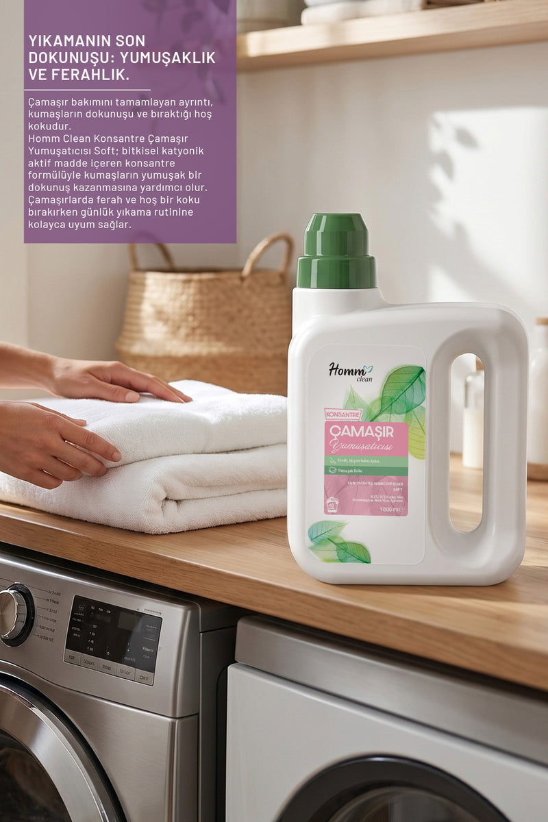HOMM CLEAN KONSANTRE ÇAMAŞIR YUMUŞATICISI 1000 ML