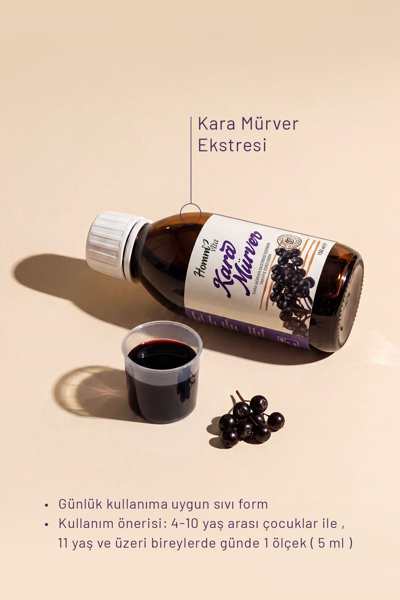 Kara Mürver Takviye Edici Gıda 150 Ml