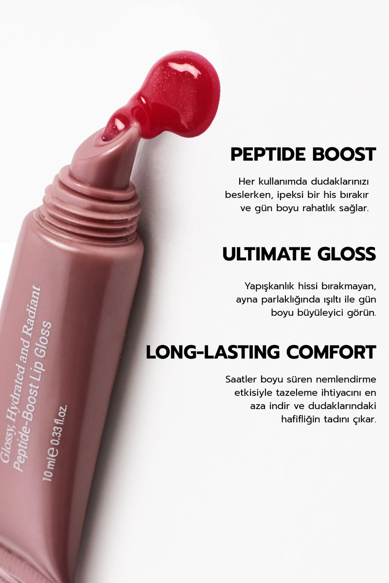 Lip Gloss | Dudak Parlatıcısı | Kalıcı, Yüksek Pigmentli | Peptide-boost