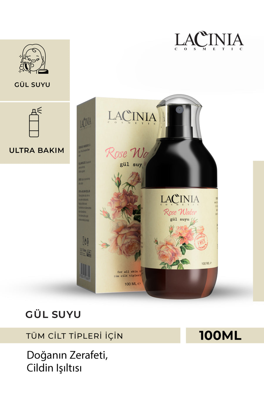 Təbii Gül Suyu 100ml