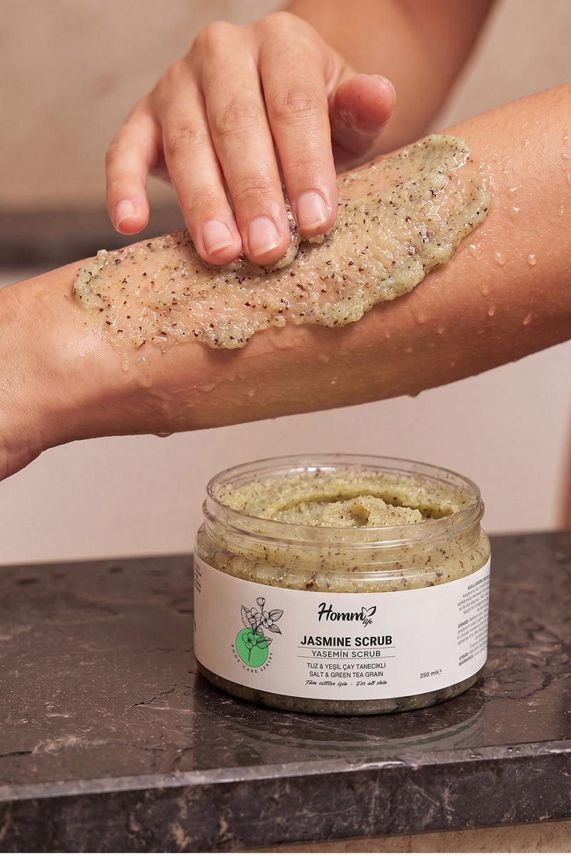 Yaseminli Yeşil Çaylı Bitki Tanecikli Scrub - 250 Ml