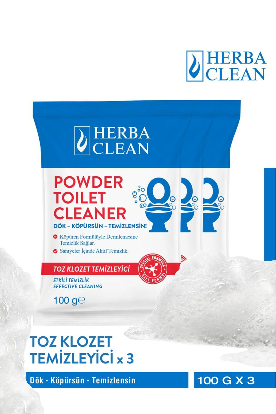 Powder Toilet Cleaner - 3 Pieces