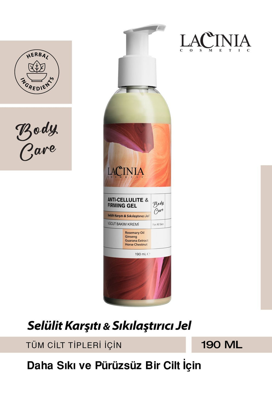 Vücuda Qulluq Kremi (Sellülit Əleyhinə & Bərkidici Gel) 190 ml