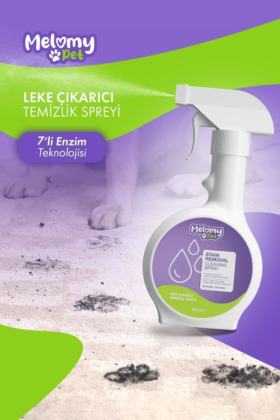 Pişik və Köpək Ləkə Təmizləyici Sprey - 350 ml