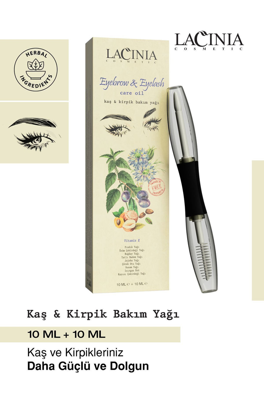 Qaş və Kirpik Baxım Yağı 20 ML