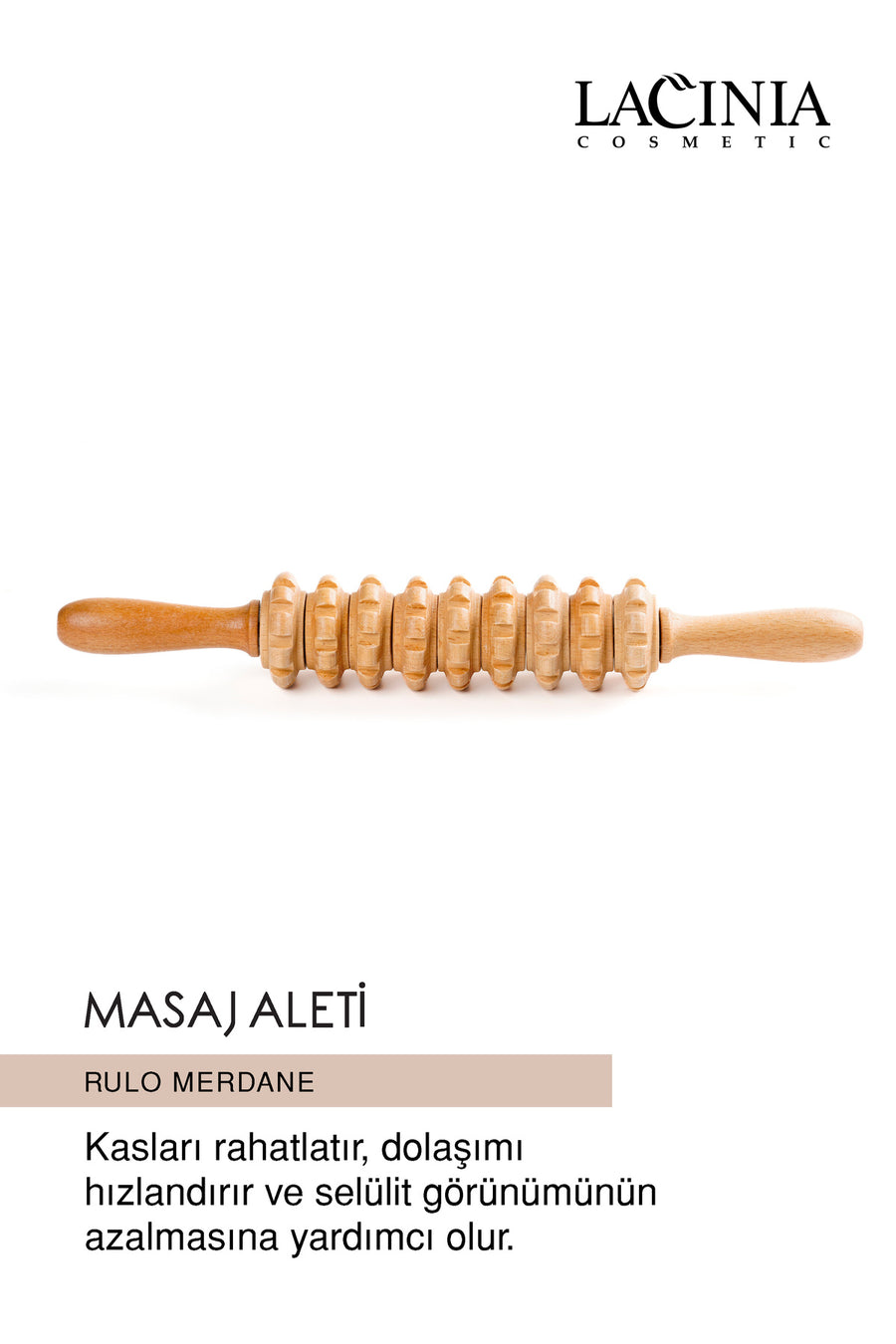 9-Wheel Wooden Gua Sha Massage Stick | Lymphatic Drainage and Cellulite Reduction Massage Roller