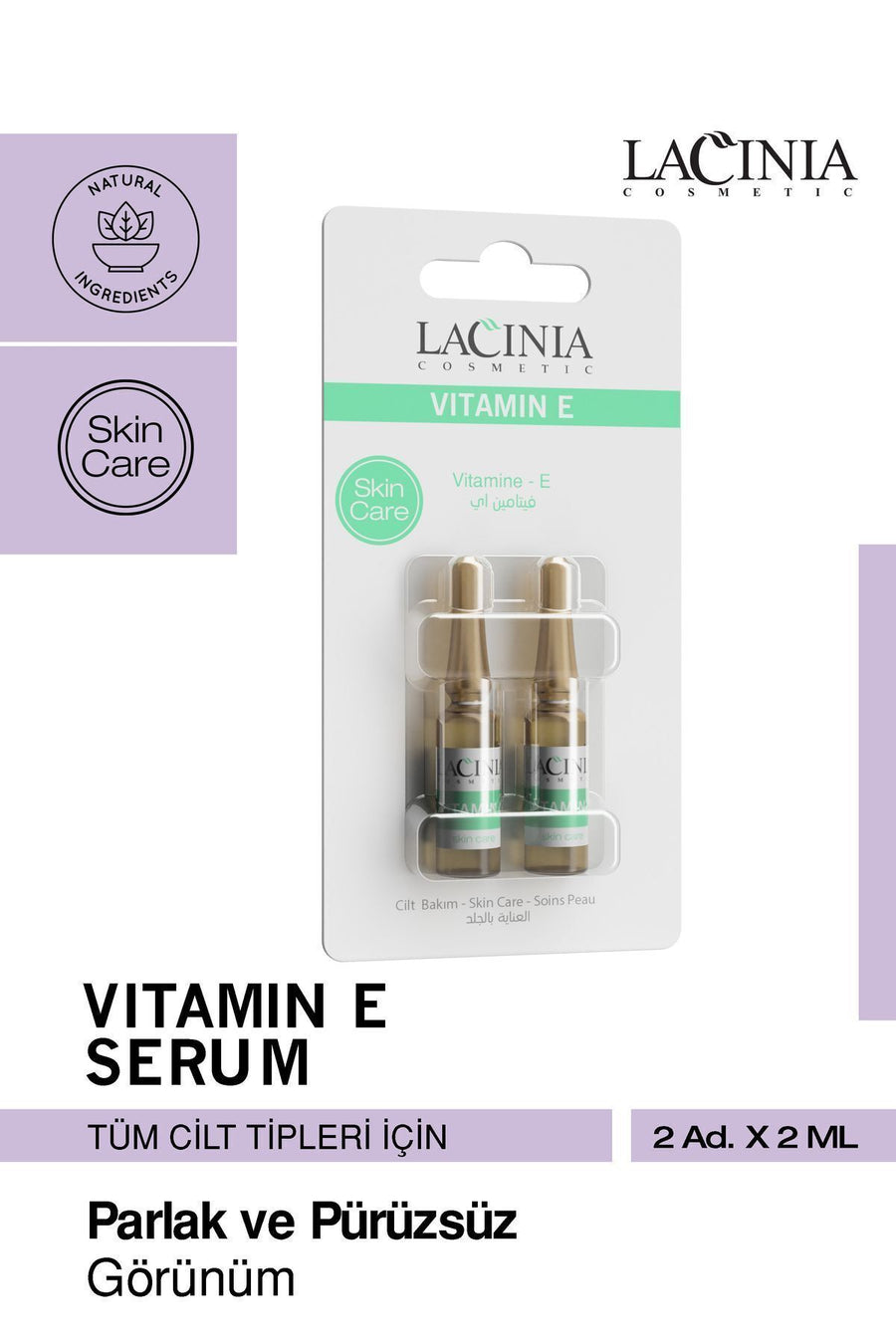 Vitamin E 2-li 1 Paket Qocalma Əleyhinə Dəri Baxım Serumu