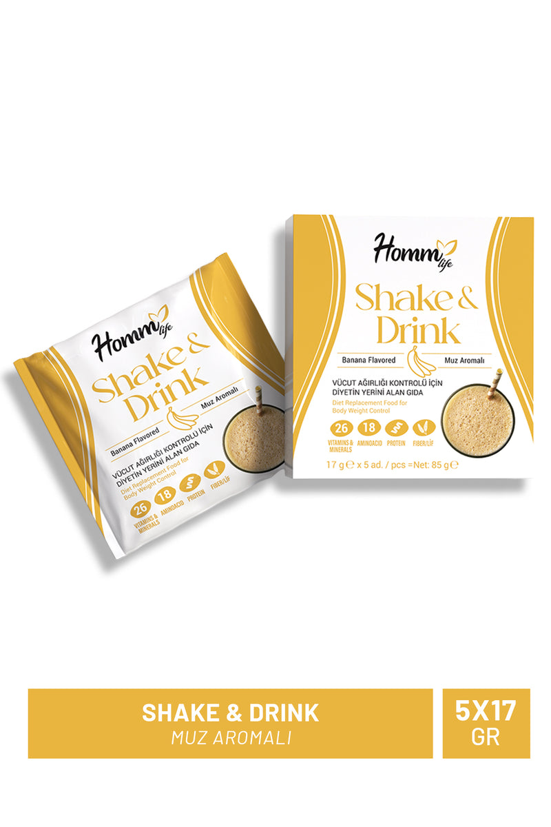 Muz Aromalı Shake & Drink 17 gr x 5 adet