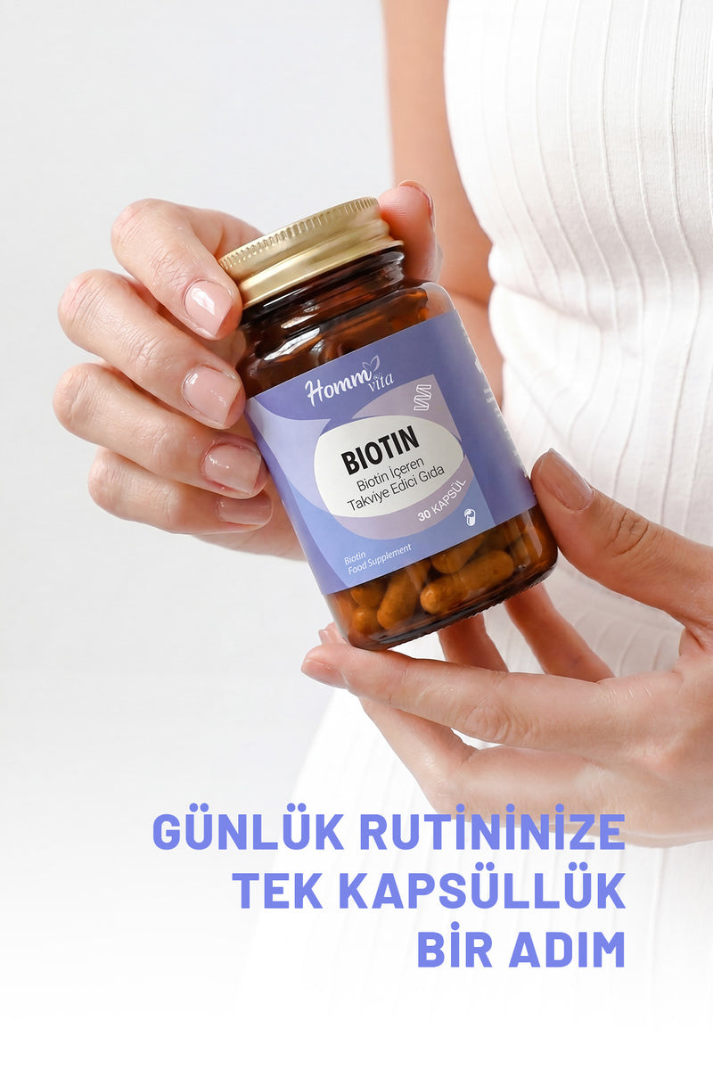 Biotin İçeren Takviye Edici Gıda - 30 Kapsül