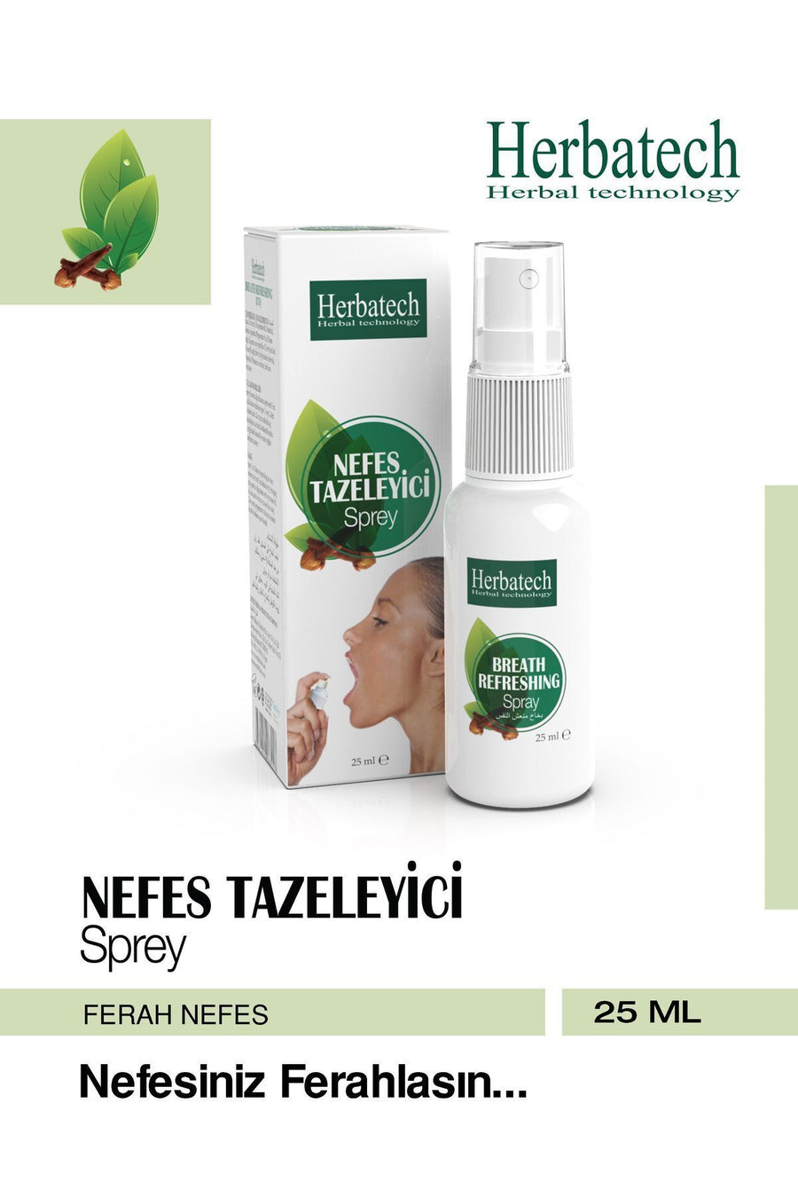 Təbii Ağız Baxımı Spreyi 25 ml - Fərəhləndirici, Nəfəs Təravətləndirici Və Gigiyena Dəstəkləyici