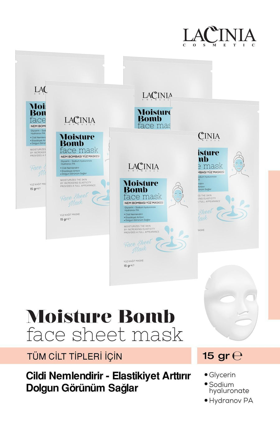Paper Face Mask Moisture Bomb Face Moisture Bomb 5x15 gr