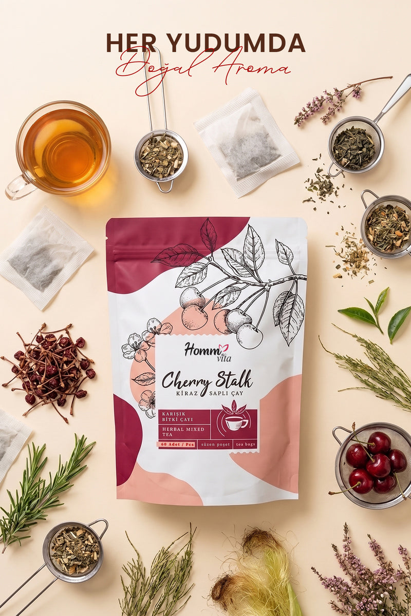 KİRAZ SAPLI KARIŞIK BİTKİ ÇAYI 60 POŞET 90GR