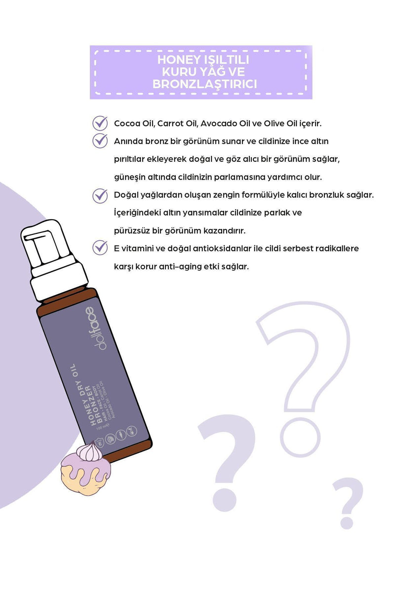 Honey Işıltılı Kuru Yağ Ve Bronzlaştırıcı