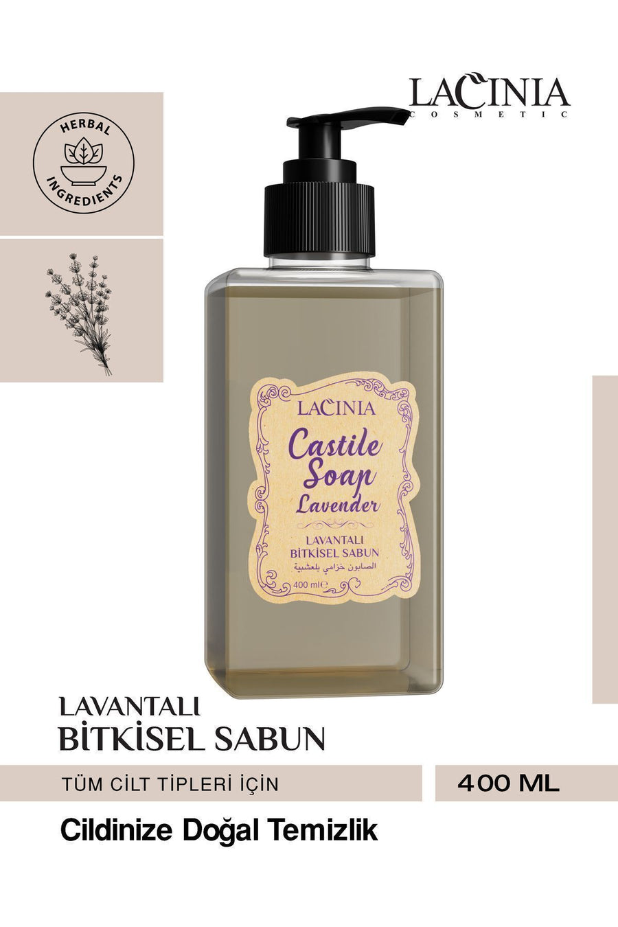 Təbii Əl Yuma Sabunu Lavanda Özlü 400ml