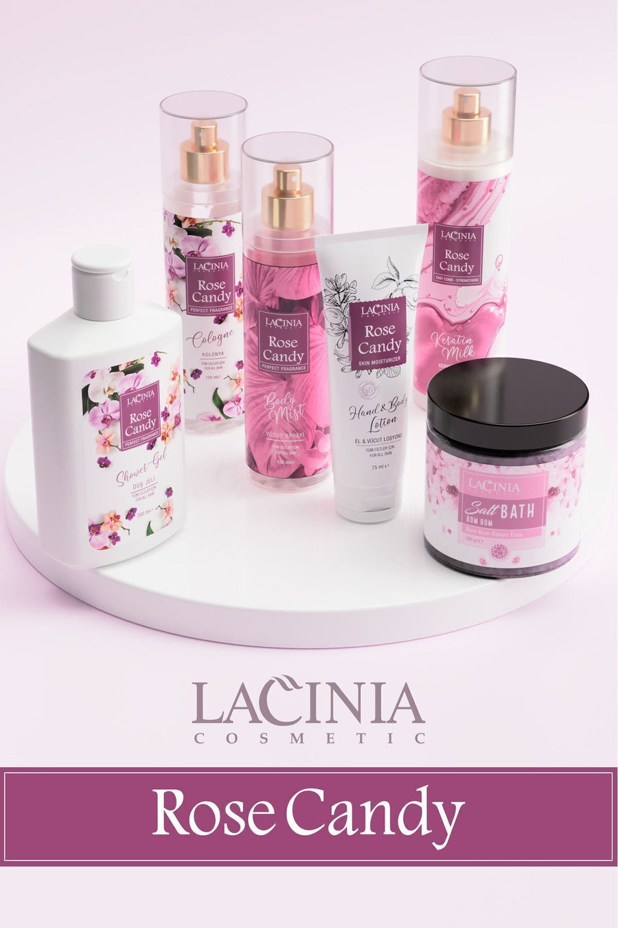 Rose Candy Set Saç və Dəriyə Qulluq Məhsulları (6 Məhsul)